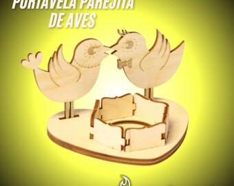 Bird Pair Candle Holder – SVG File for Valentine’s Day