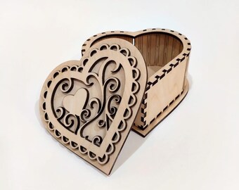 Heart Box for Valentine's Day 3mm SVG Laser Cut