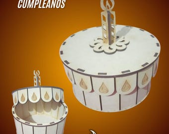 Birthday Cake Box 3mm Laser Cut