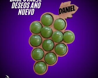 Base for 12 Grapes SVG Laser Cut, Digital File New Year's Tradition