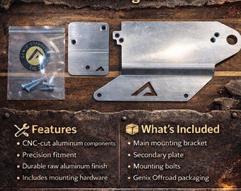 Jeep Wrangler JK (2007-2018) 8-Gang Auxbeam Relay Control Box Mount - Heavy Duty 1/8" Aluminum Bracket - Made in USA