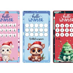 Spaarchallenge Hello Winter Set van 3 - A6 Budget Tracker - Cash Stuffing