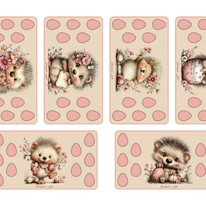 Tiny Tuesday Savings Challenge Set of 6 - Hedgehog Theme - A7 Size - Cash Stuffing - Budget Planner Tracker - Saving Small Amounts
