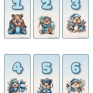 A7 Tiny Dashboards Capibara Winter - Set van 6 stuks