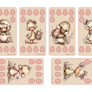 Tiny Tuesday Spaarchallenge A7 - Set van 6 stuks - Pasen - Eendjes