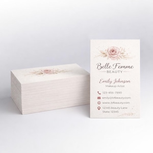 Linen Business Cards – Luxury Textured, Double-Sided, Full-Color