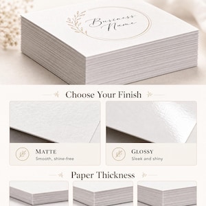 Premium square business cards, premium matte and glossy business card