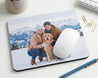 Custom Photo Mouse Pad, Personalized Pet Desk Accessory, Work From Home Gift