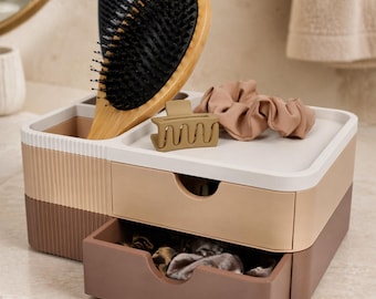 Almacenamiento de accesorios para el cabello con cajones