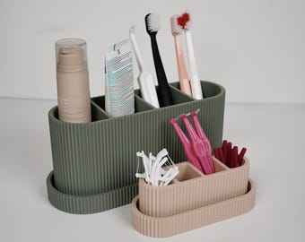 Family Bathroom Organizer – Toothbrush, Toothpaste & Floss Holder