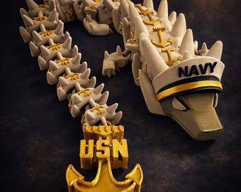 Navy Dragon – 3D Printed Military Desk Decor
