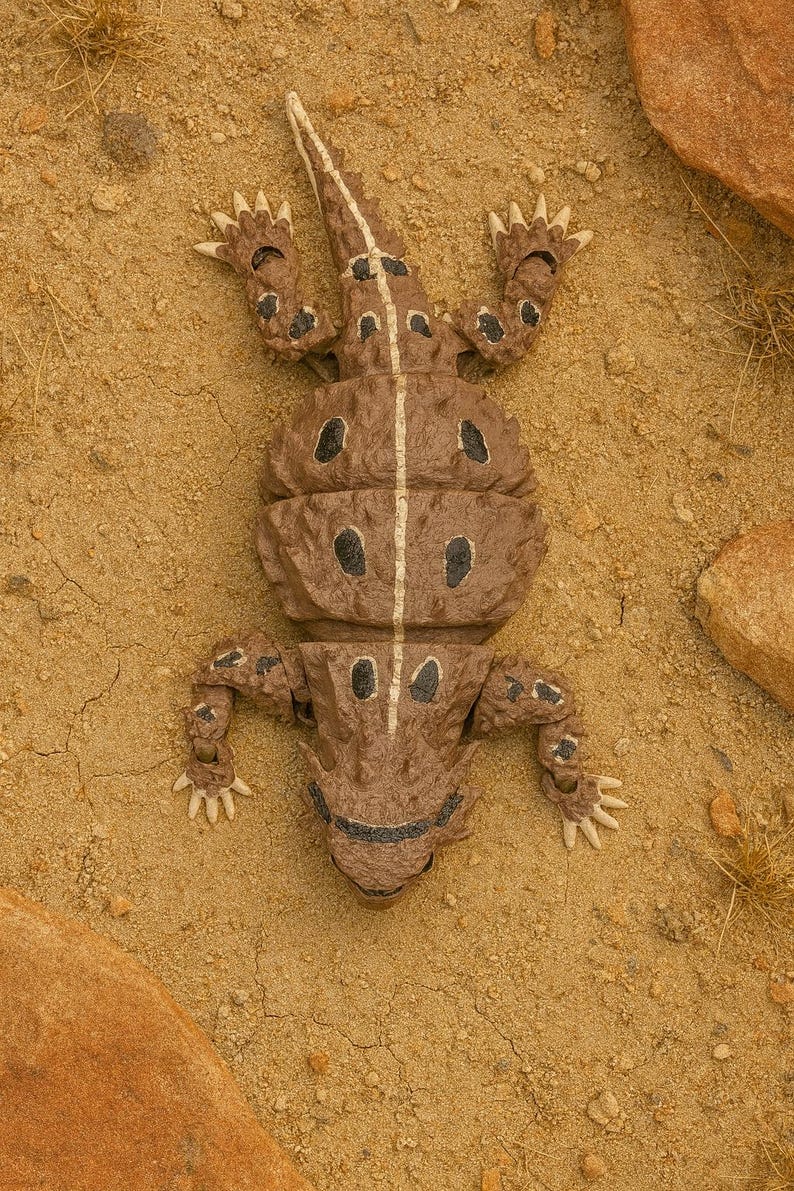 Articulating Horned Lizard (8 Inches) - Etsy