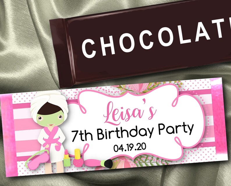Girls Night Out Bridal Shower Slumber Party Spa Beauty Party Candy Bar Wrappers Bachelorette Party Pink Colors Birthday Party