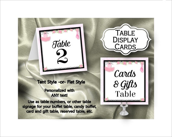 Table Number Cards, Buffet Table Cards, Table Signs, Pink Tutu, Ballerina, Pink Color Scheme, Birthday Party, Baby Shower, Dance Party Il_570xn