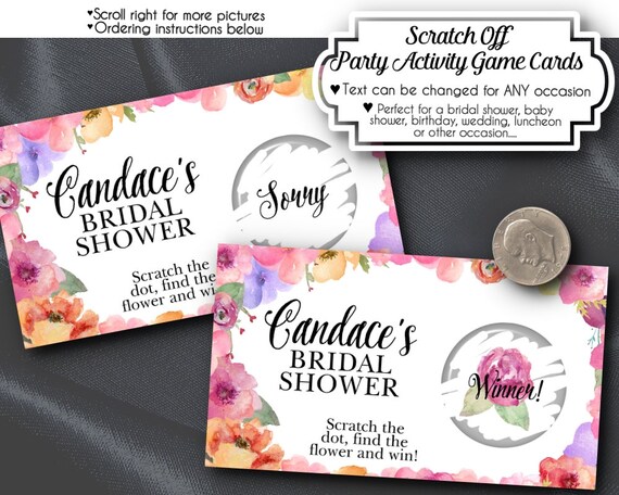 Scratch Off Cards Party Games Party Activity Bridal Shower Baby Scratch Off Cards Party Games Party Activity Bridal Shower Baby
