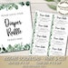 PRINTABLE Printable Diaper Raffle Cards &amp; Sign Set Raffle - Etsy