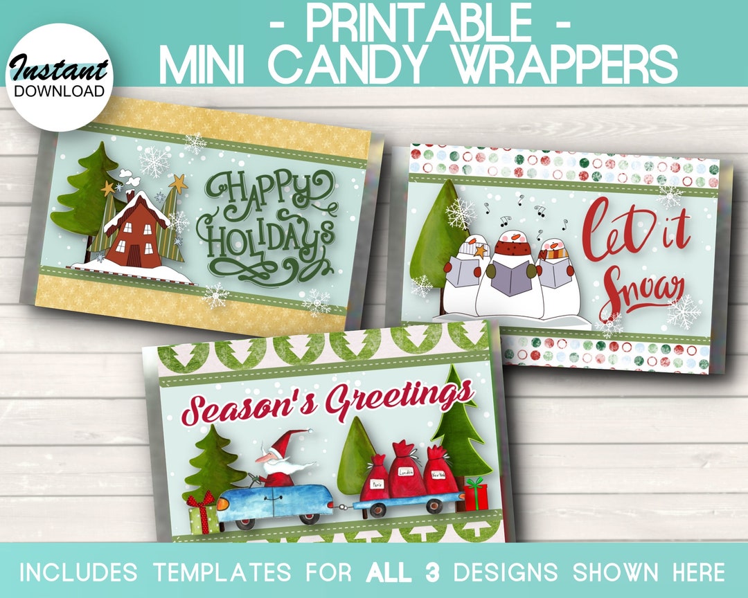 PRINTABLE Mini Candy Wrapper Templates for Party Favors - Etsy