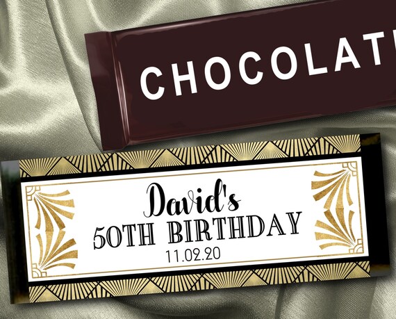 Maison 36 Personnalise Anniversaire Chocolat Bar Wrappers Faveurs Cadeaux Affiche 1st Classe Fetes Occasions Speciales