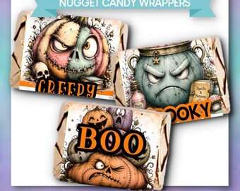 Halloween: Nuggets Candy Wrappers (Printable PDFs)