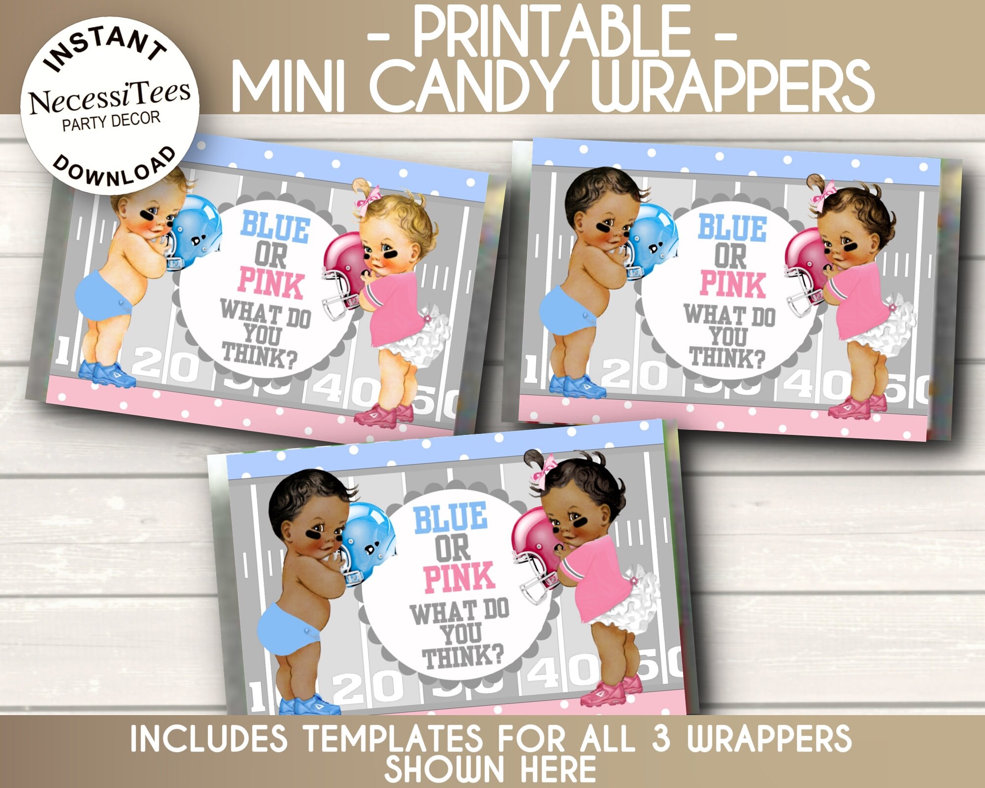 PRINTABLE Mini Candy Wrapper Templates for Party Favors Baby - Etsy