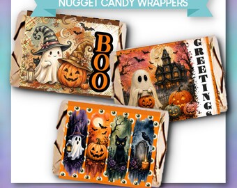 Halloween: Nuggets Candy Wrappers (Printable PDFs)