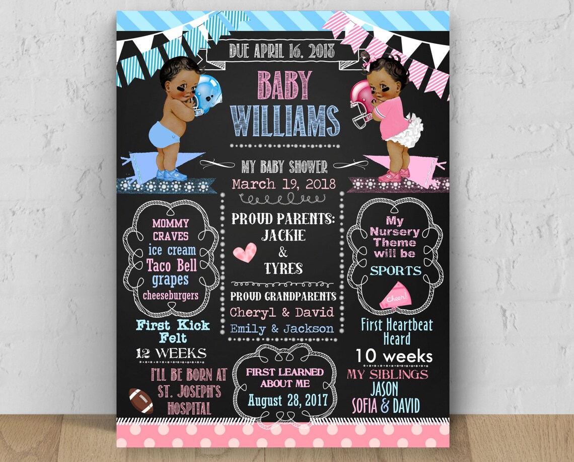 DIGITAL OR PRINTED Baby Shower Board Poster 8x10 11x14 Etsy