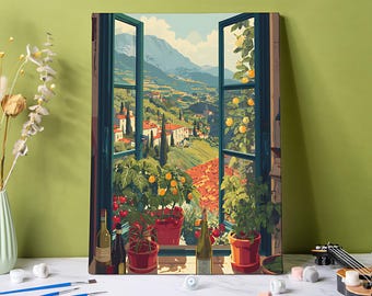 MEIYUDA Dipingere con i Numeri Adulti con Telaio Libro di fiori, fai da te Paint by Numbers Quadri da Dipingere Numerat, Pittura a Olio Kit, Pittura Adulti Decora la Casa Regalo 25x25cm