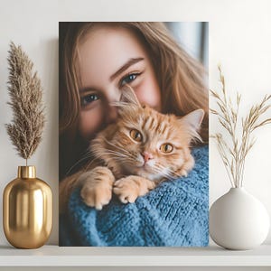 Kit de pintura por números 24C personalizado para adultos con foto. Pintura en lienzo personalizada para decoración de pared. Regalo de Photo Painting Kits.