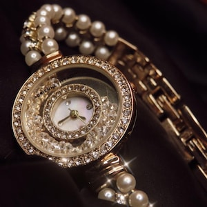 Vintage Adrienne Vittani pearl watch