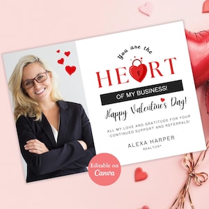 Grundbesitz Valentinstag Postkarte, Realtor Pop By Karte, Makler Valentine Mailer, Februar Realtor Marketing, Landwirtschaft Postkarte