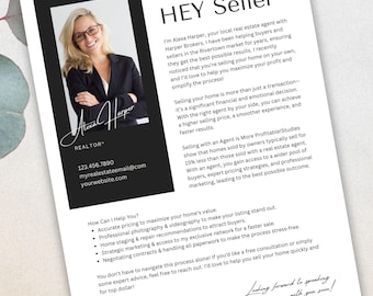 Real Estate FSBO Prospecting Letter, For Sale By Owner, Realtor Marketing Real Estate Letter, Letter to Homeowner Letter Canva Template