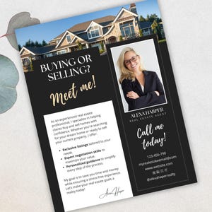 Grundbesitz-Kauf oder Verkauf-Flyer, Realtor Marketing-Flyer, Hallo Nachbar-Brief, Landwirtschaftliche Flyer Canva Vorlage