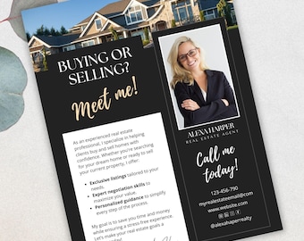 Real Estate Buying or Selling Flyer, Realtor Marketing Flyer, Hello Neighbor Letter, Farming Flyer Real Estate Canva Template