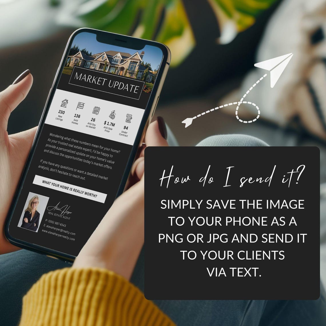 Market Update Real Estate Template, Realtor Market Report Flyer, Luxury