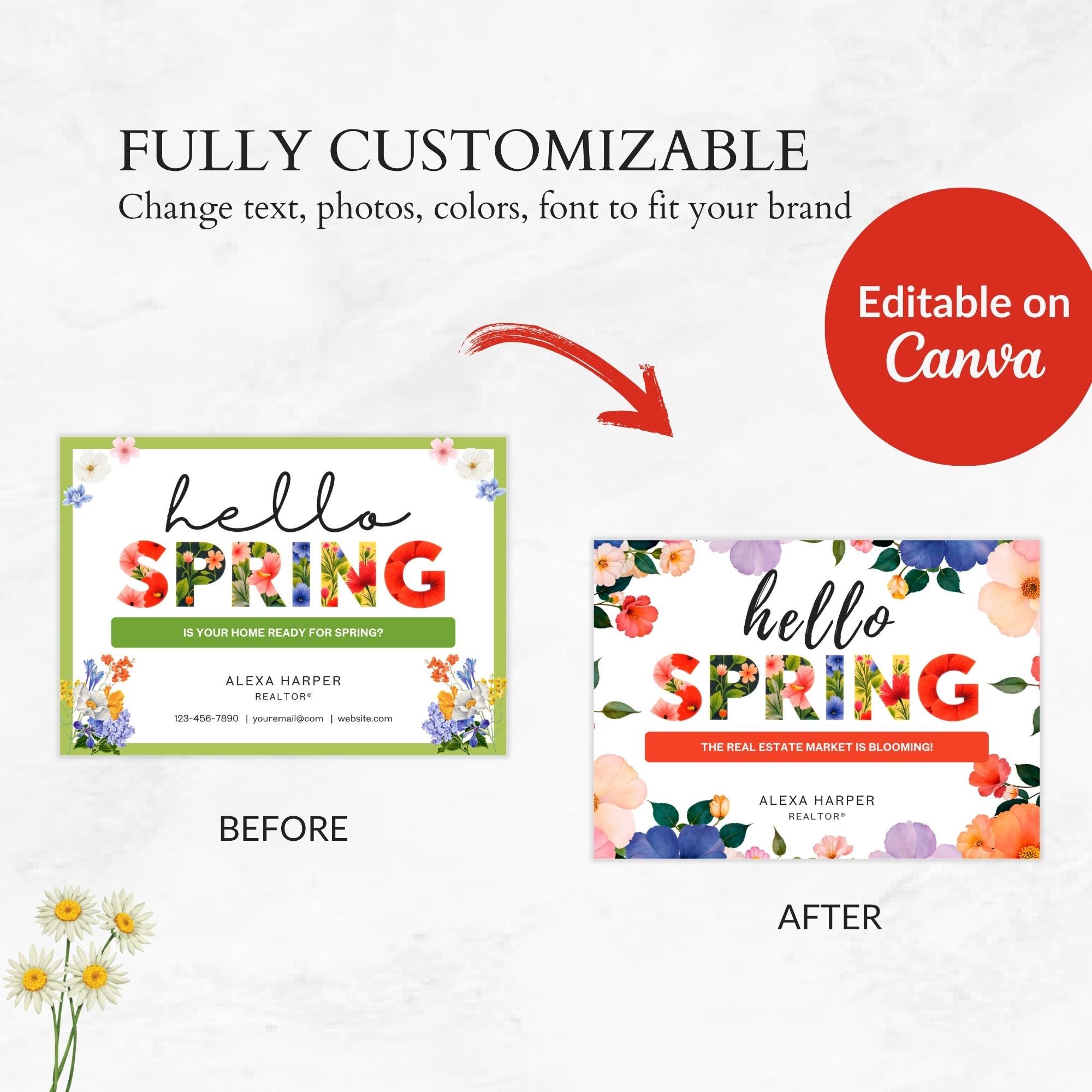 Spring Home Maintenance Checklist Postcard, Realtor Marketing Mailer ...