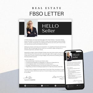Plantilla de carta FSBO para agentes inmobiliarios, carta de venta por propietario, folleto agrícola, carta de prospección, carta para propietarios de viviendas, carta para bienes raíces de lujo
