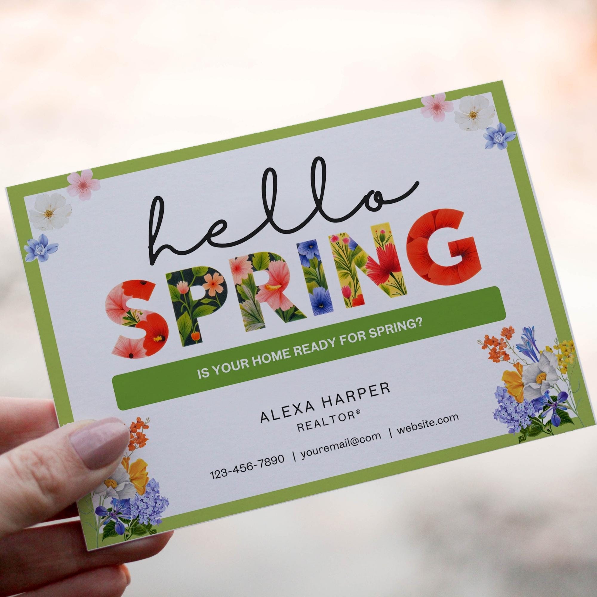 Spring Home Maintenance Checklist Postcard, Realtor Marketing Mailer ...