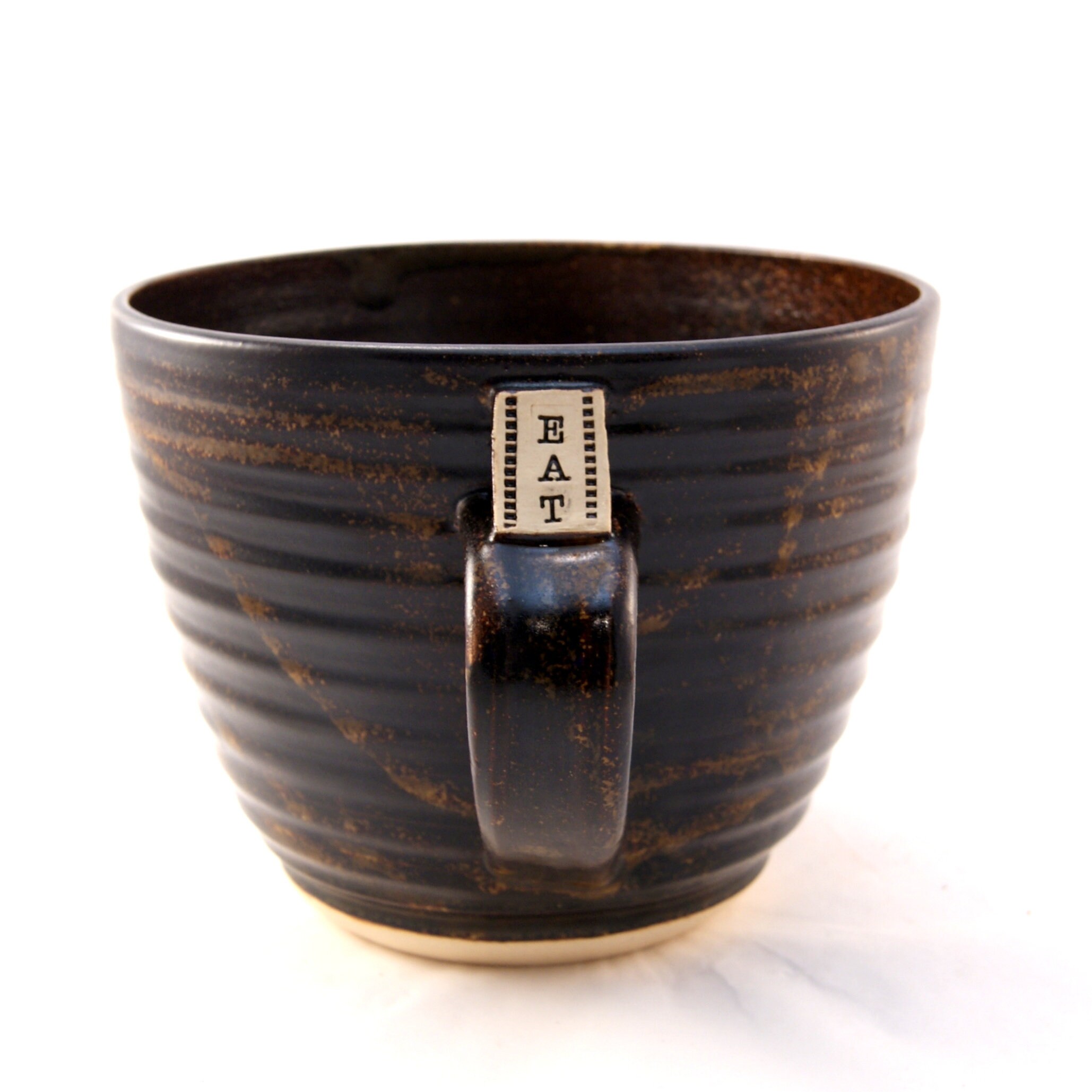 EAT Really Really Big Cereal Bowl With Handle Ready to Ship Etsy