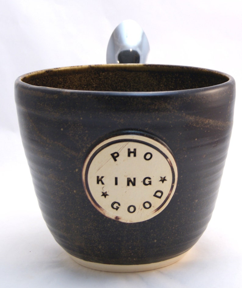 Pho King Good Pho Real Huge Noodle Bowl with Spoon Holder graduation gift student gift image 3