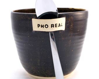 Pho King Good - Pho Real - Huge Noodle Bowl with Spoon Holder