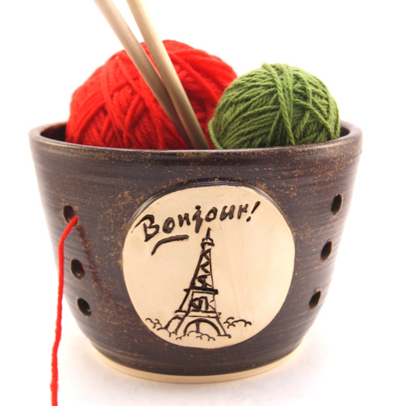 OOLaLa Yarn Bowl for Francophiles Ready to Ship image 1