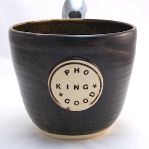 Pho King Good Pho Real Huge Noodle Bowl with Spoon Holder graduation gift student gift image 1