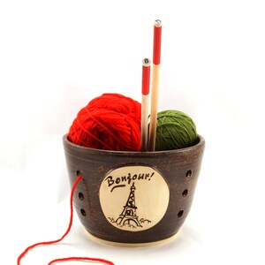 OOLaLa Yarn Bowl for Francophiles Ready to Ship image 5