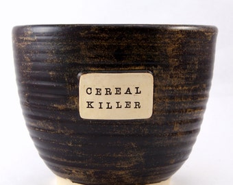 Cereal Killer - Really, Really Big Cereal Bowl with Spoon Holder