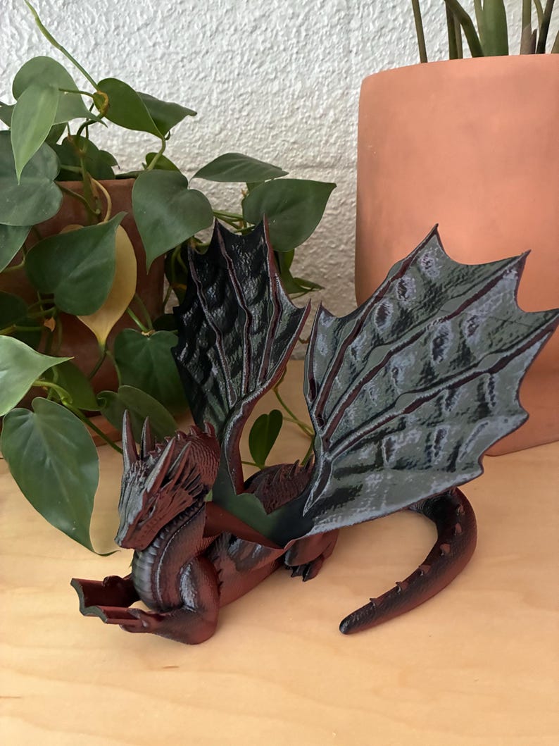 Dragon Book Holder Red and Black silk