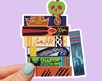 Pegatina de villano para estantería / Calcomanía de cuento de hadas de Disney, vinilo impermeable
