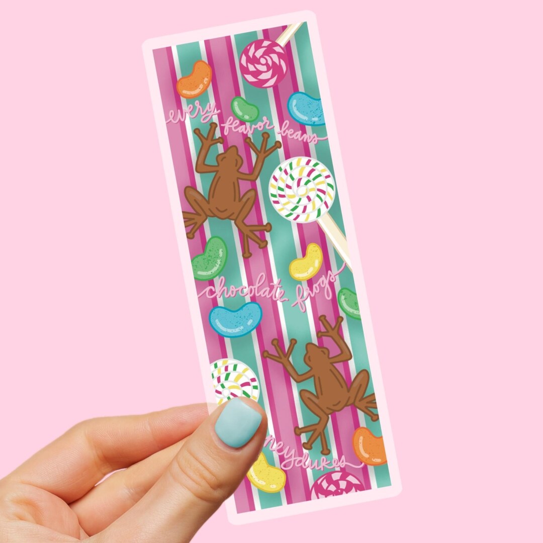 Honeydukes Inspired Candy Bookmark | Chocolate Frog & Jelly Bean ...