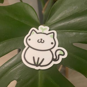 Autocollants imperméables mignons de germe de chat