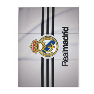 Fleece Blanket, Real Madrid, Cozy Gift Blanket - Soccer Fans, Home Decor, Gift for Him, Winter Blanket, Sports Throw image 2
