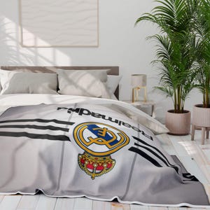 Fleece Blanket, Real Madrid, Cozy Gift Blanket - Soccer Fans, Home Decor, Gift for Him, Winter Blanket, Sports Throw image 7
